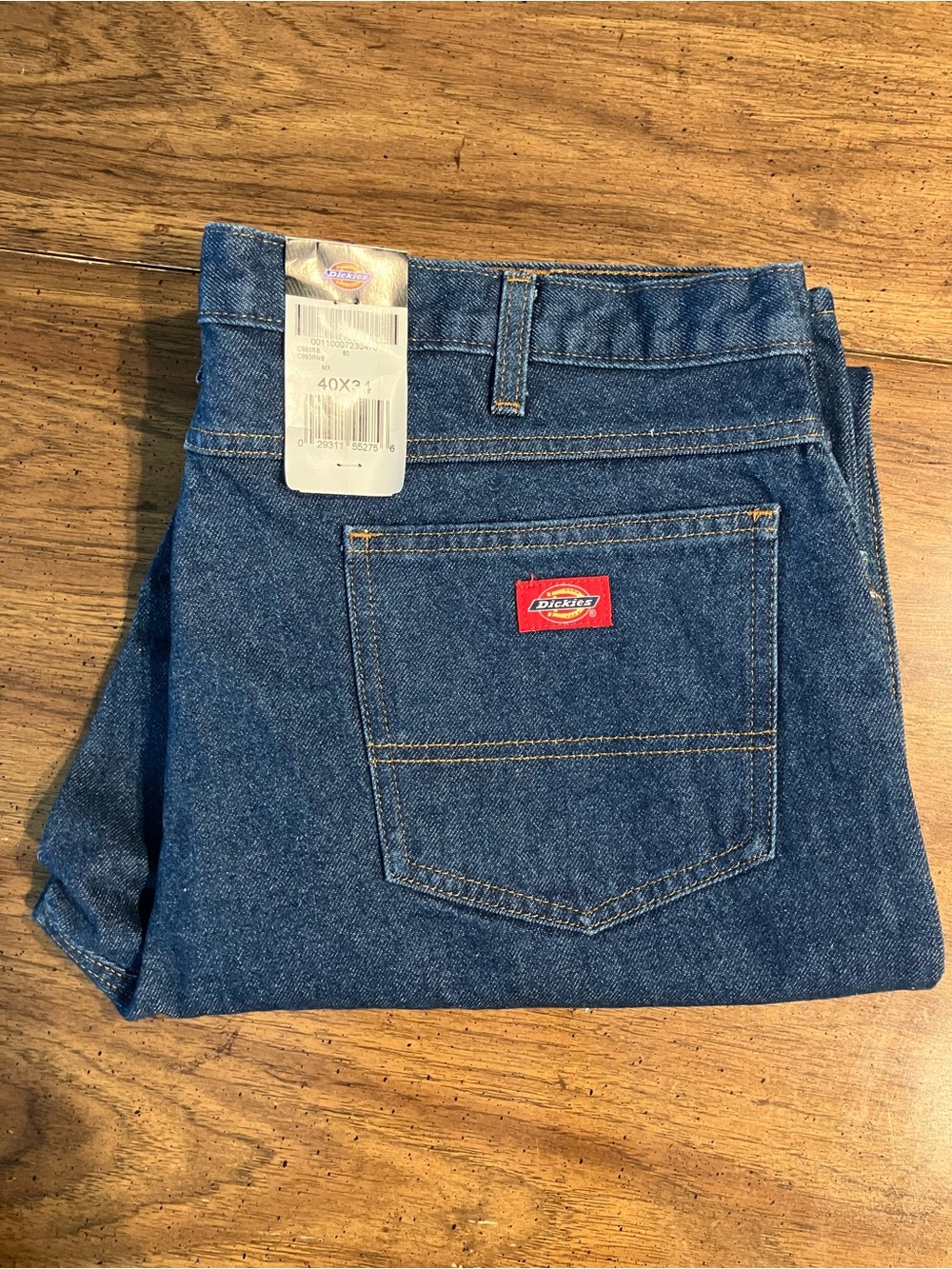 NEW Dickies Jeans Mens 40x34 Blue Denim Regular Fit Straight Workwear Utility